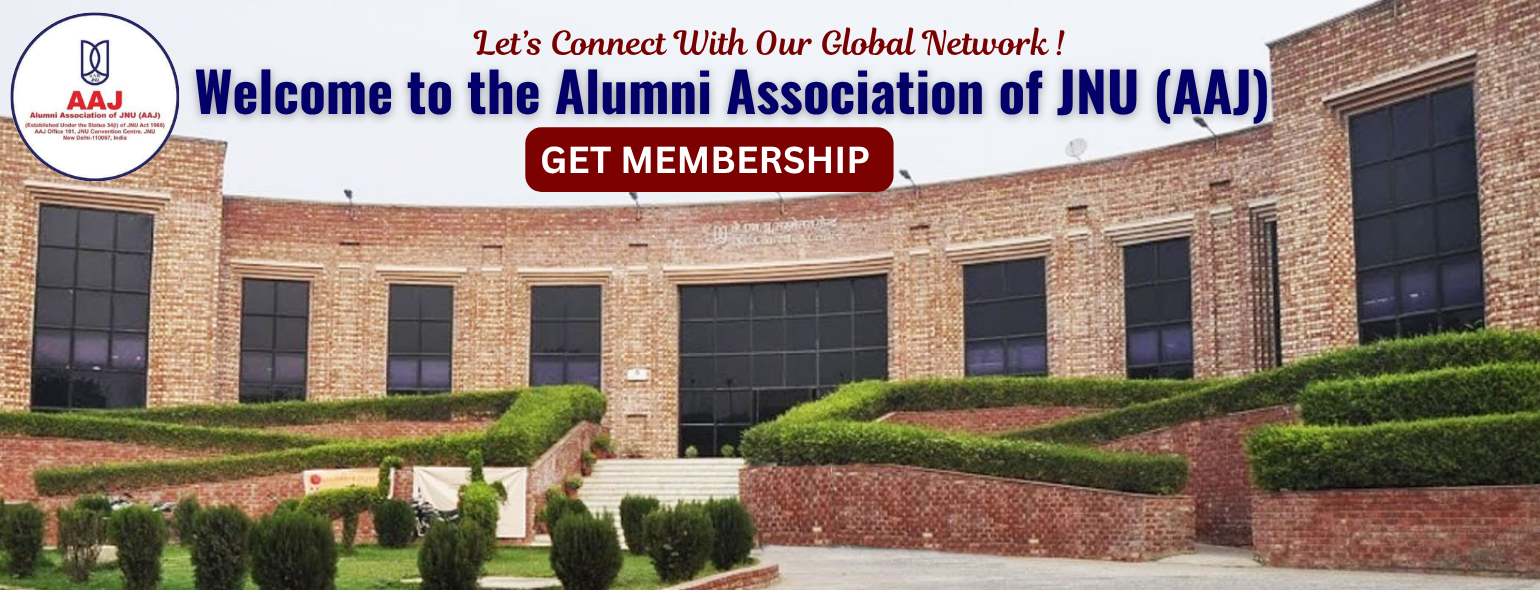 connect with our global network ! welcome to the alumni association of jnu (aaj) the alumni association of jnu (aaj) is a globally connected, democratically elected representative body. we unite a